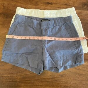 Banana Republic Blue & White Linen Blend Women's Shorts (2 pack) Size 0